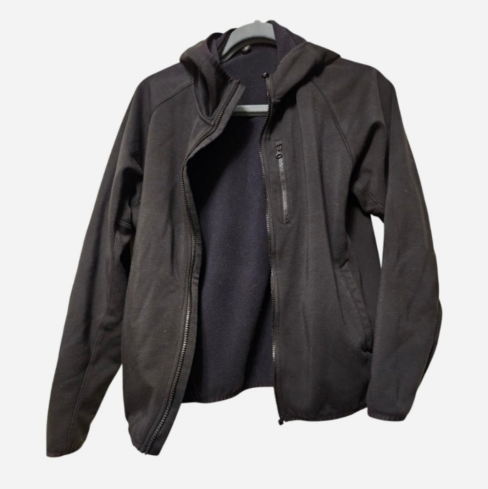 Uniqlo Hoodie Mens Black Dry Sweat Performance Zip Sweatshirt Jacket XS